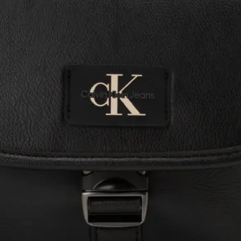 CALVIN KLEIN Recycled Polyester Saddle Bag, Shoulder Bag, Crossbody Bag Men's Black