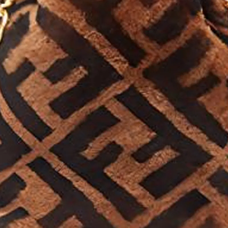 FENDI Mon Tresor Mini Bag In Brown Sheepskin Brown-4