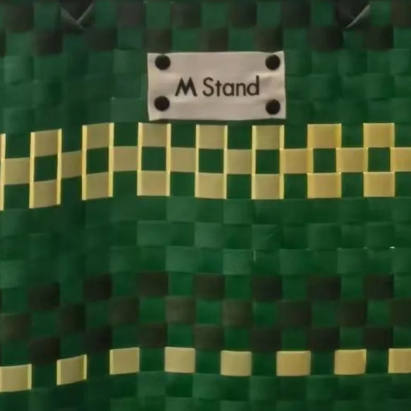 M Stand Polypropylene Pp Tote Bag, Shopping Bag, Handbag Regular Women's Green-1