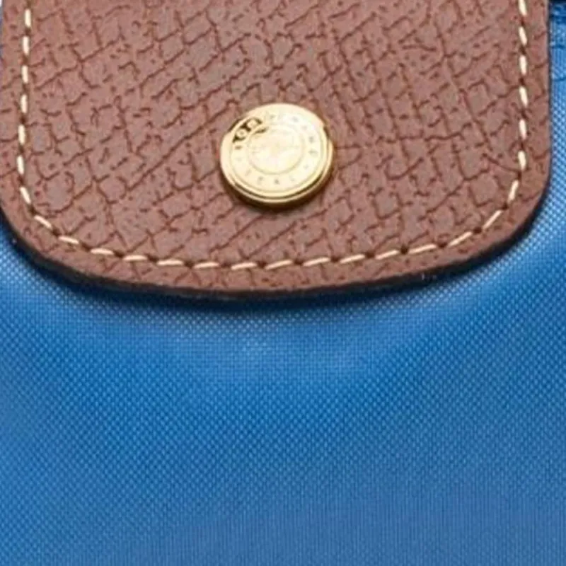 LONGCHAMP Polyamide With Canvas And Leather Trim Wallet Coin Purse Regular Women's Cobalt Blue-2