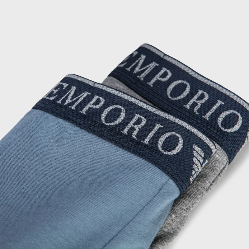 EMPORIO ARMANI FW24 Underpants Men's 2 Pack Blue+Gray-2