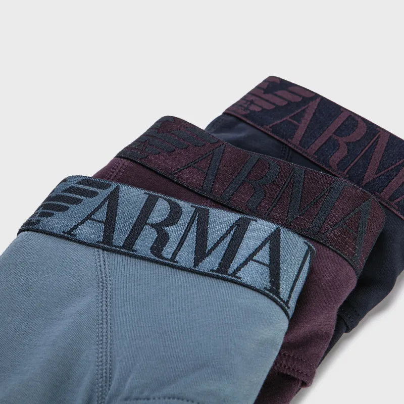 EMPORIO ARMANI Low Rise Logo Waistband Pack Of Three Briefs-2