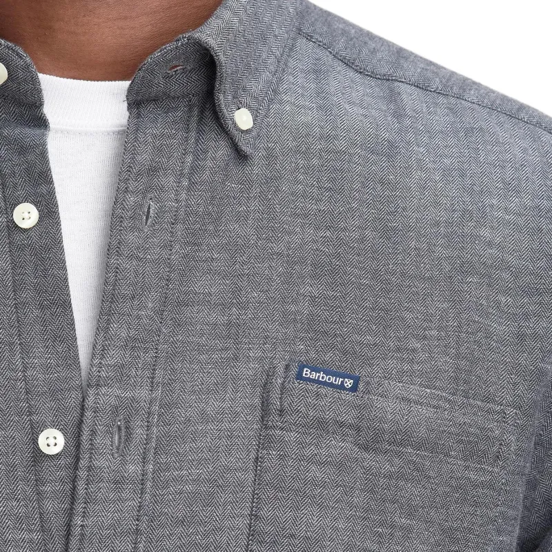 BARBOUR FW24 Shirt Men's Gray Mud Gray Rock-4