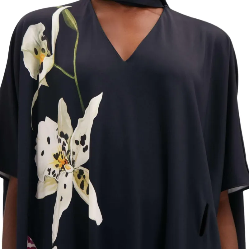 Oscar De La Renta Orchid Jersey Kaftan-4