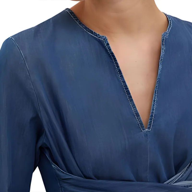 MAX&Co. SS23 Long Sleeved Dresses Women's Midnight Blue-4