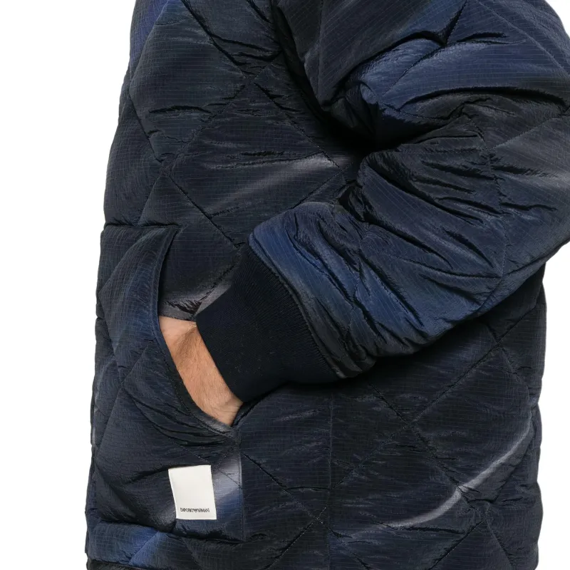 EMPORIO ARMANI Spray Paint Effect Quilted Jacket-4