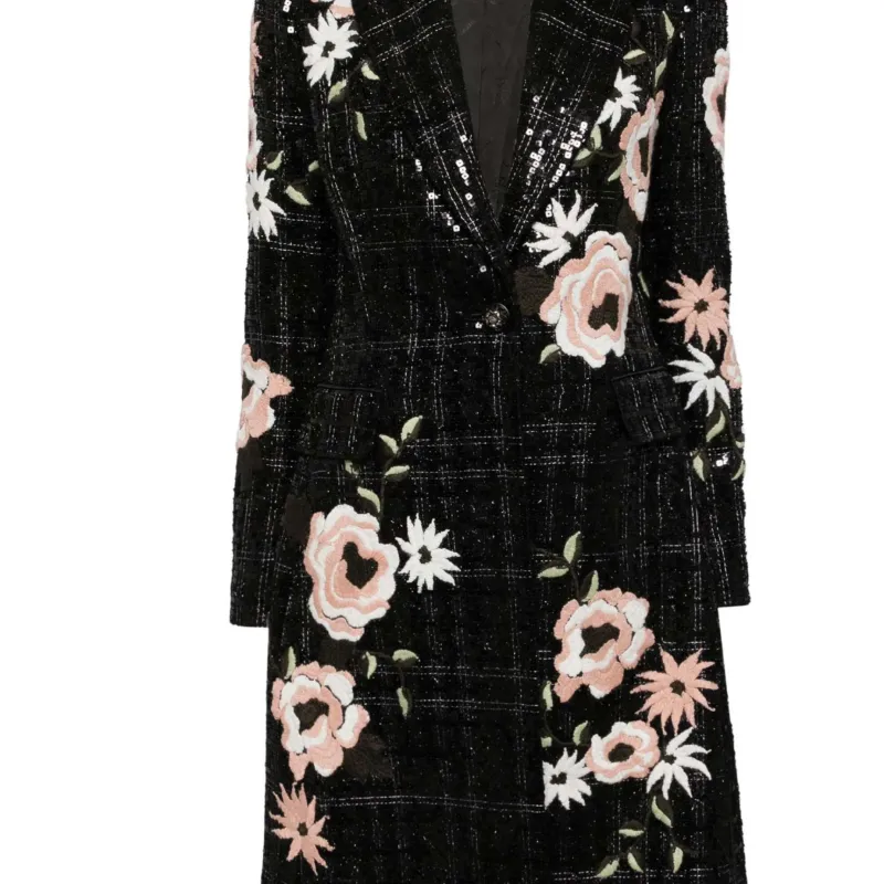 ELIE SAAB Embroidered Tweed Coat-2