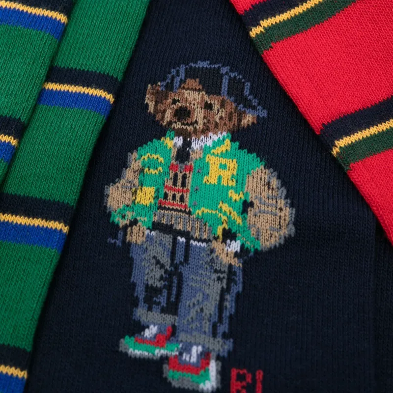 Polo Ralph Lauren FW24 Knee-High Socks Men's 3 Pack-1
