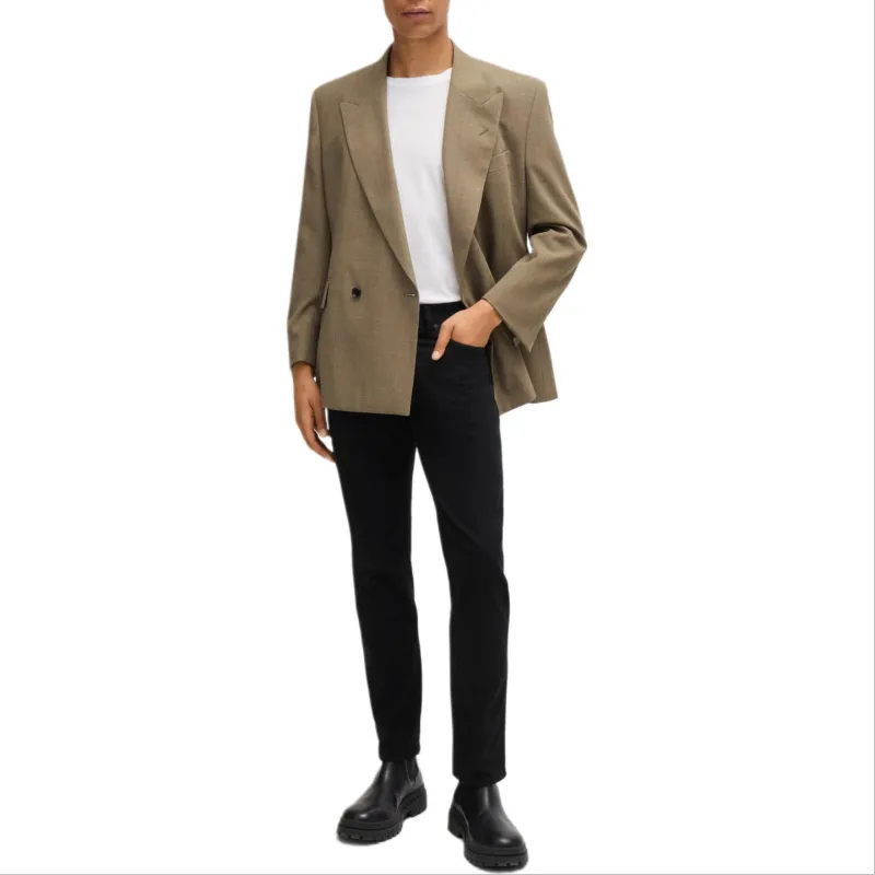 HUGO BOSS FW24 Casual Pants Men's Black-1
