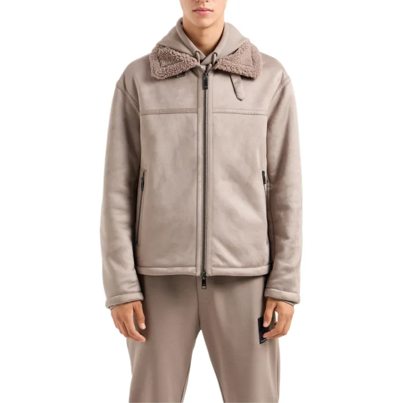 ARMANI EXCHANGE Shearling collar Jacket-2