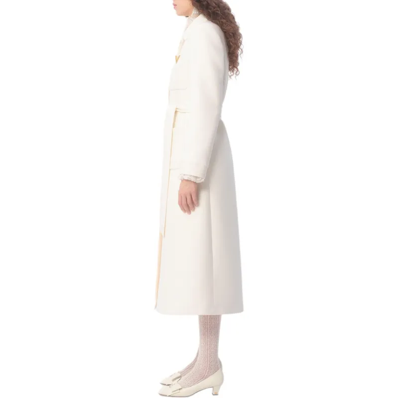 Valentino Drill Double breasted Coat-3