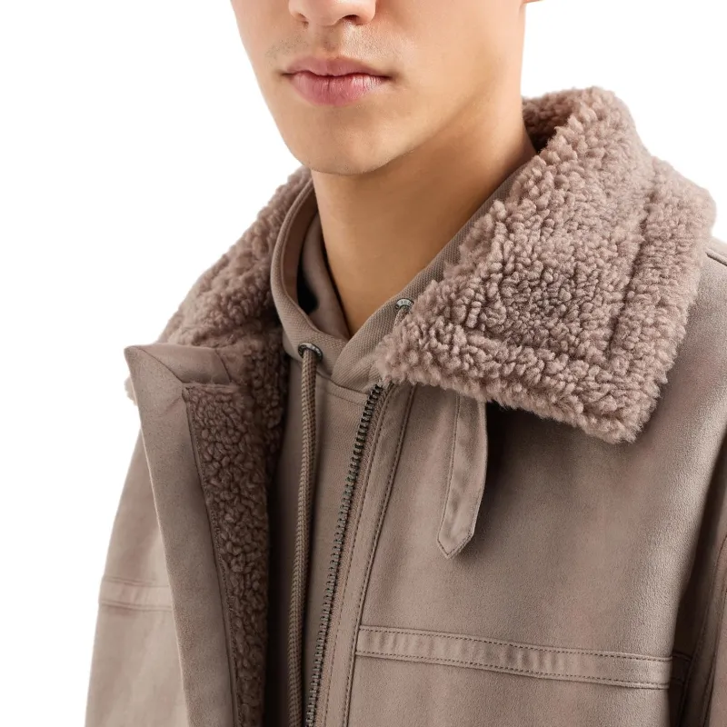 ARMANI EXCHANGE Shearling collar Jacket-4