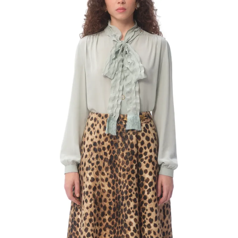 Valentino Ruffled Straight Hem Shirt-1