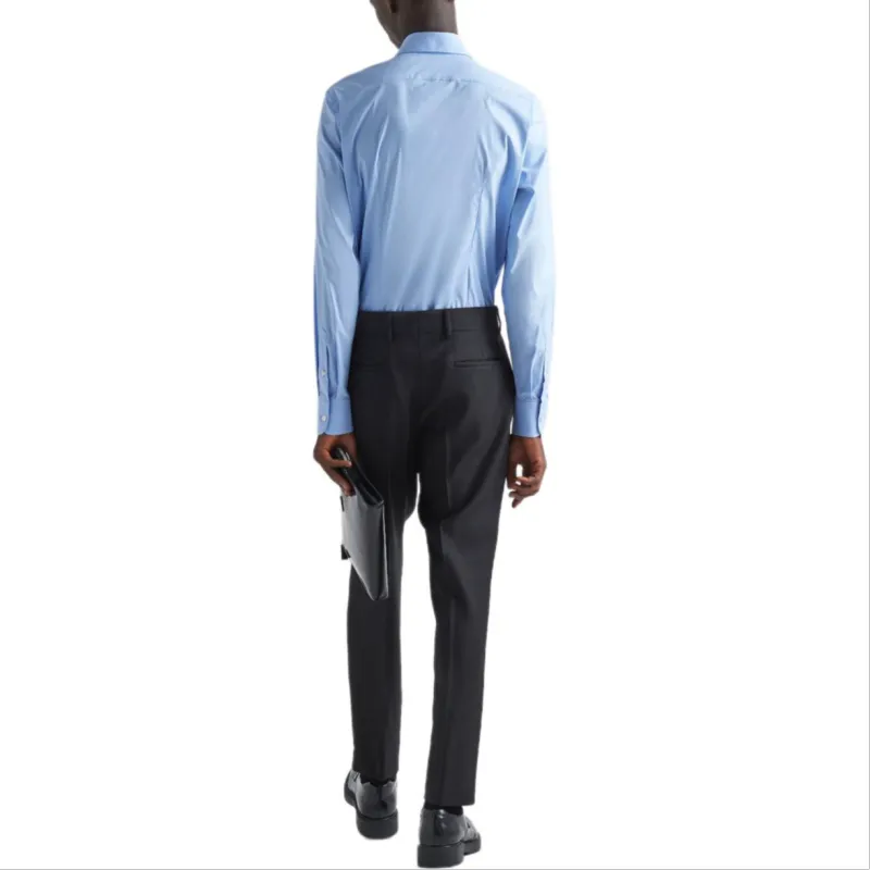 PRADA Long Sleeved Buttoned Poplin Shirt-2