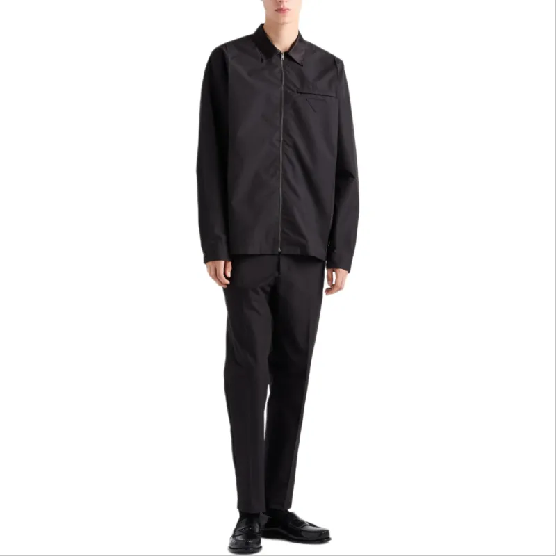 PRADA Zip Up Long Sleeved Shirt-1