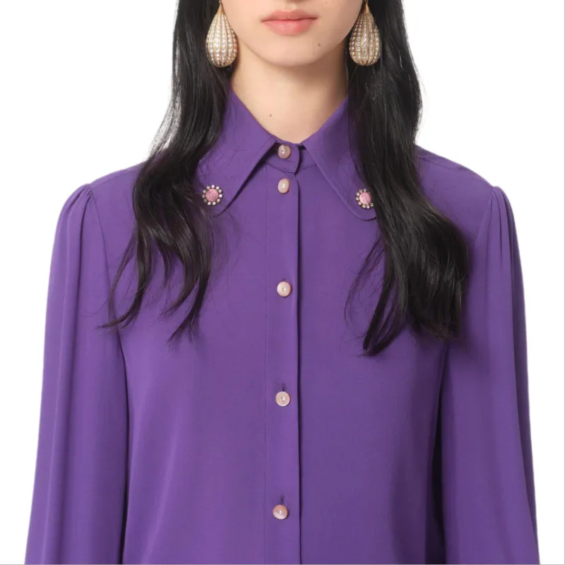 Alexander McQueen FW24 Shirt Women's Violet-6