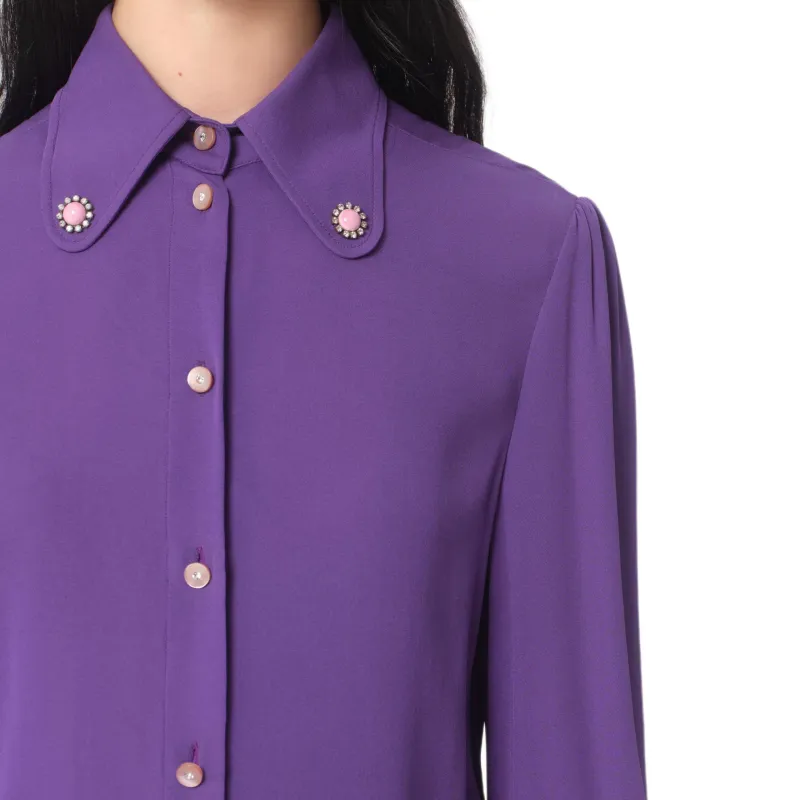 Alexander McQueen FW24 Shirt Women's Violet-5