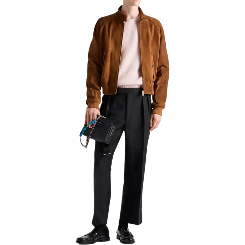 PRADA Suede Bomber Jacket-3