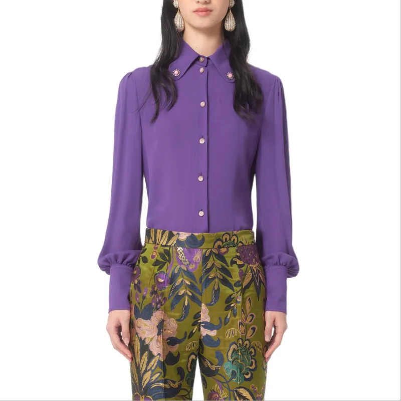 Alexander McQueen FW24 Shirt Women's Violet-2