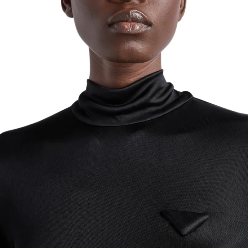 PRADA Long Sleeved Feather Detailed Top-4