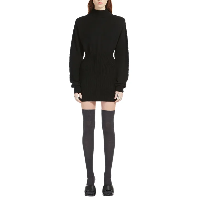 SportMax Turtleneck Knitted Mini Dress-2
