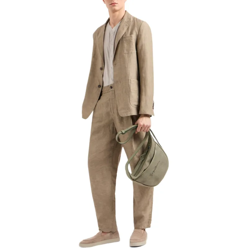 GIORGIO ARMANI Asv V neck Shirt In Cotton And Silk-3