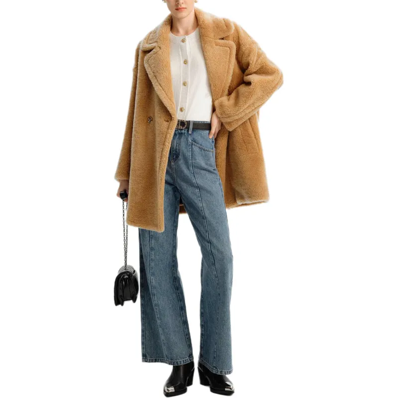 KARL LAGERFELD FW24 Coats Women's Camel-1