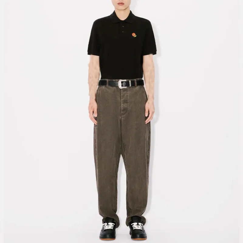 KENZO Floral Embroidered Short Sleeved Polo Shirt-2