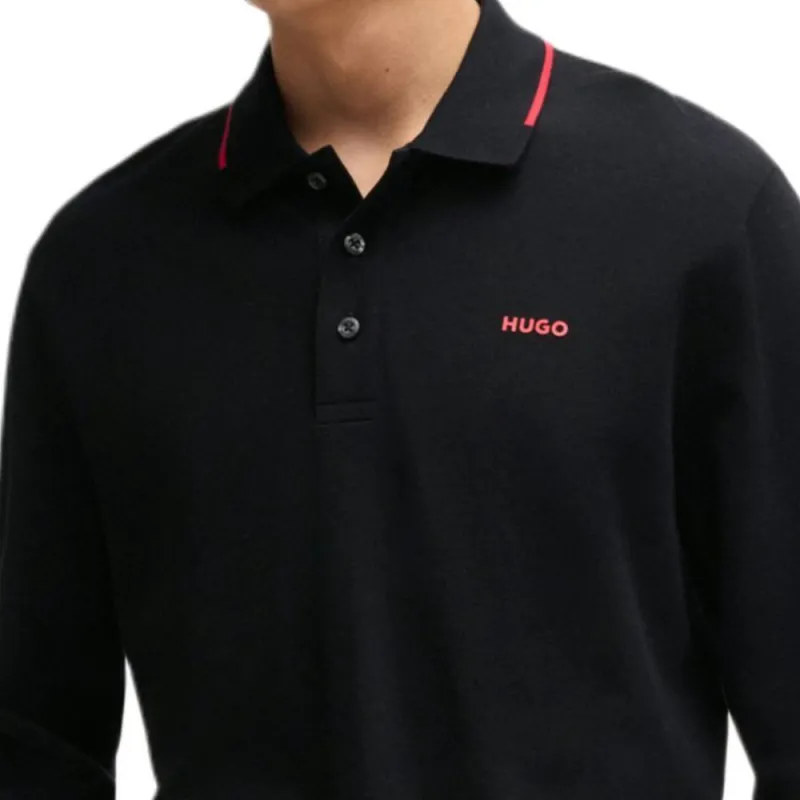 HUGO BOSS Logo Print Long sleeves Polo Shirt-5