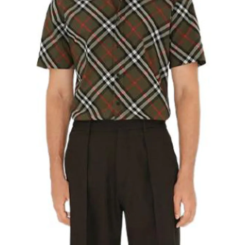 Burberry Short Sleeved Checked Shirt-4