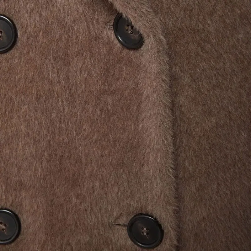 'S MAX MARA Double Breasted Long Sleeved Coat-6