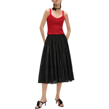 KARL LAGERFELD SS24 Casual Long Skirt Women's Black