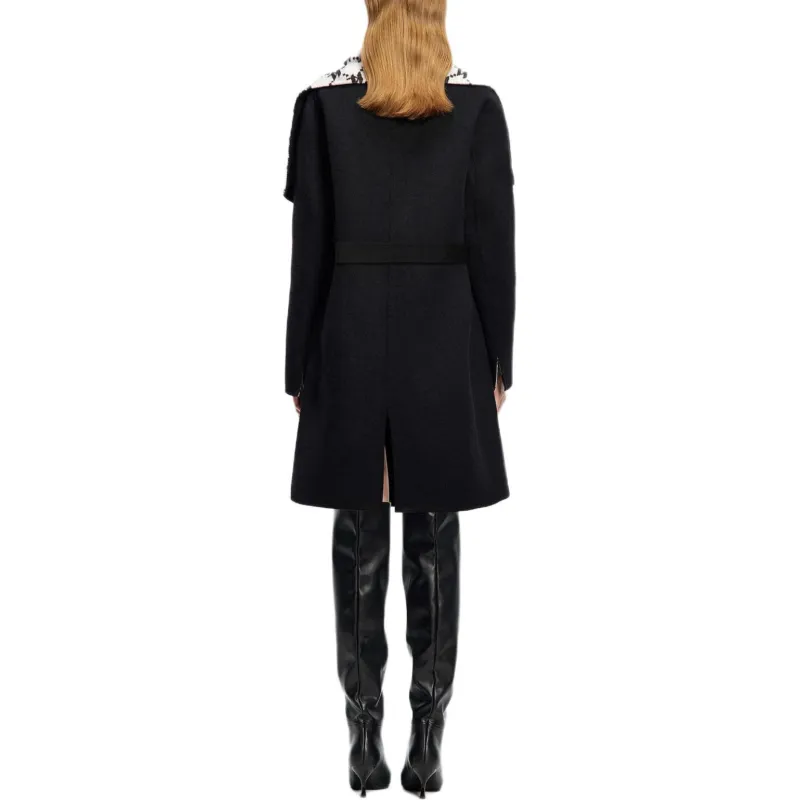 KARL LAGERFELD FW24 Coats Women's Black White-3