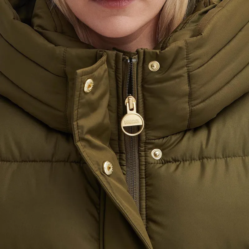BARBOUR FW24 Puffer Jacket Women's Olive Green-5