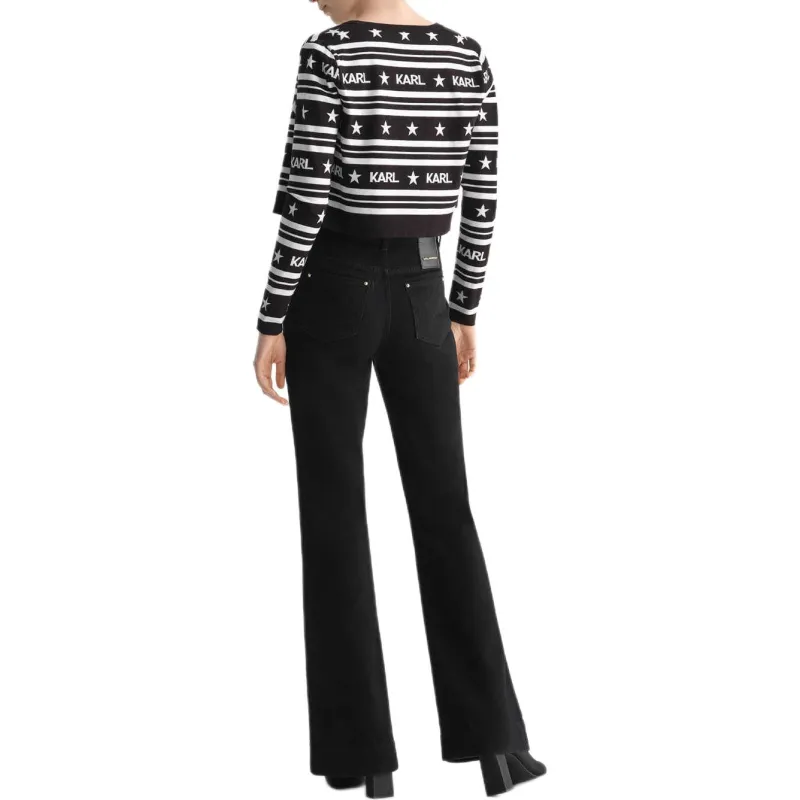 KARL LAGERFELD SS23 Knitwear Women's Black White-2