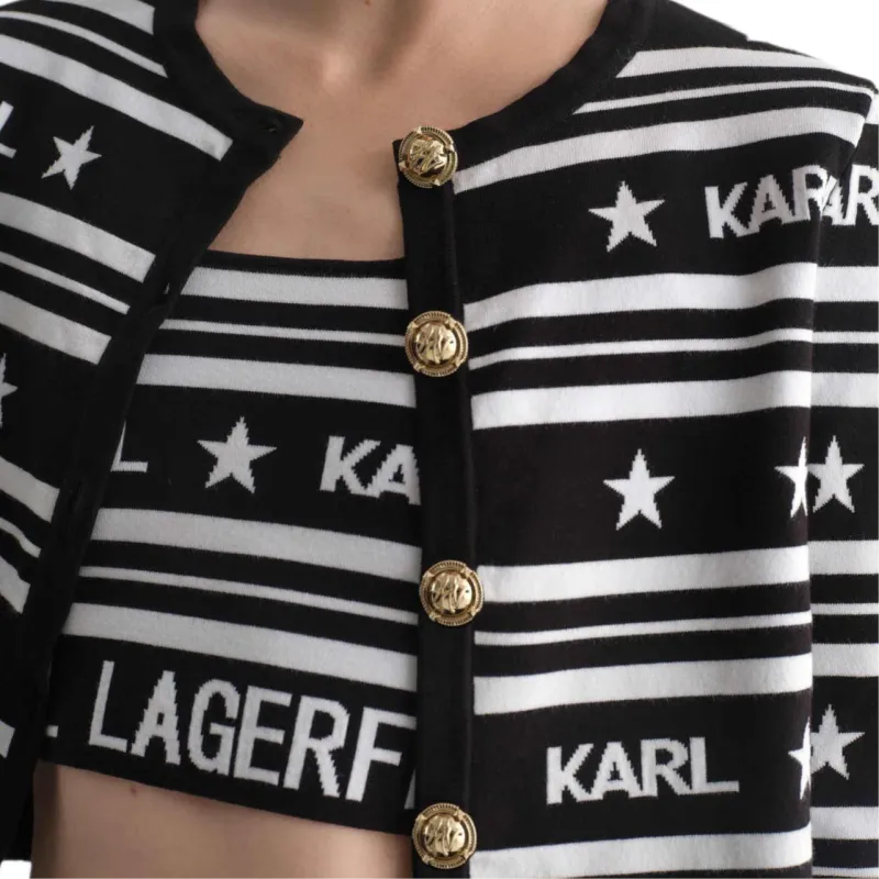 KARL LAGERFELD SS23 Knitwear Women's Black White-4