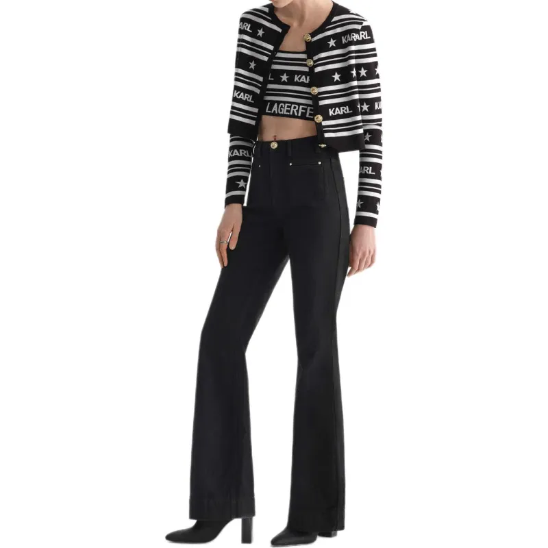 KARL LAGERFELD SS23 Knitwear Women's Black White-3