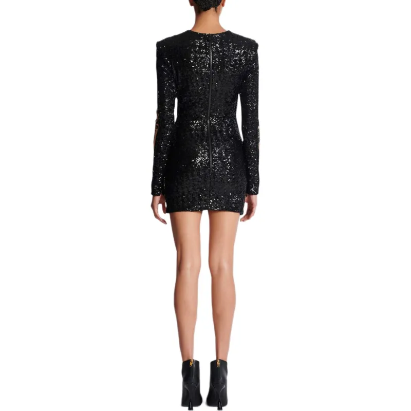 BALMAIN Embroidered body motif Mini Dress-3