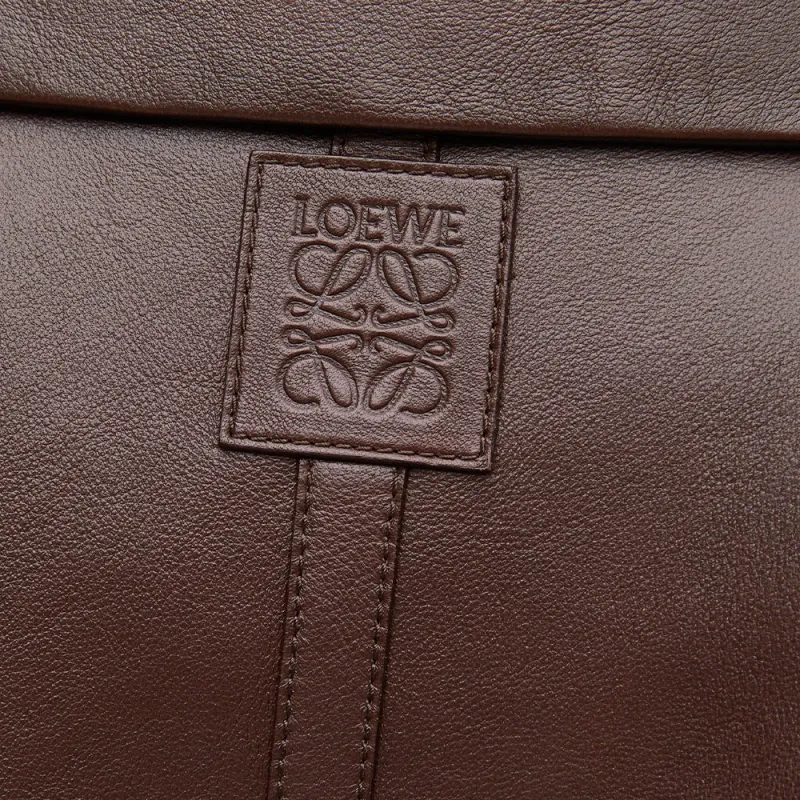 LOEWE FW24 Leather Jacket Women's Chocolate Brown-5