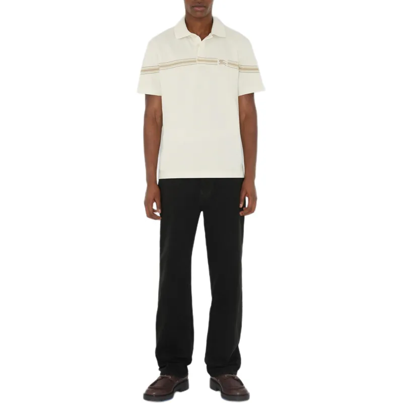 Burberry Ekd Embroidered Striped Polo Shirt-1