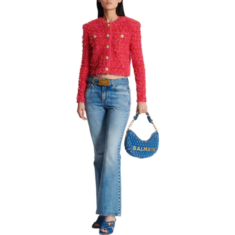 BALMAIN Cropped Tweed Jacket-1