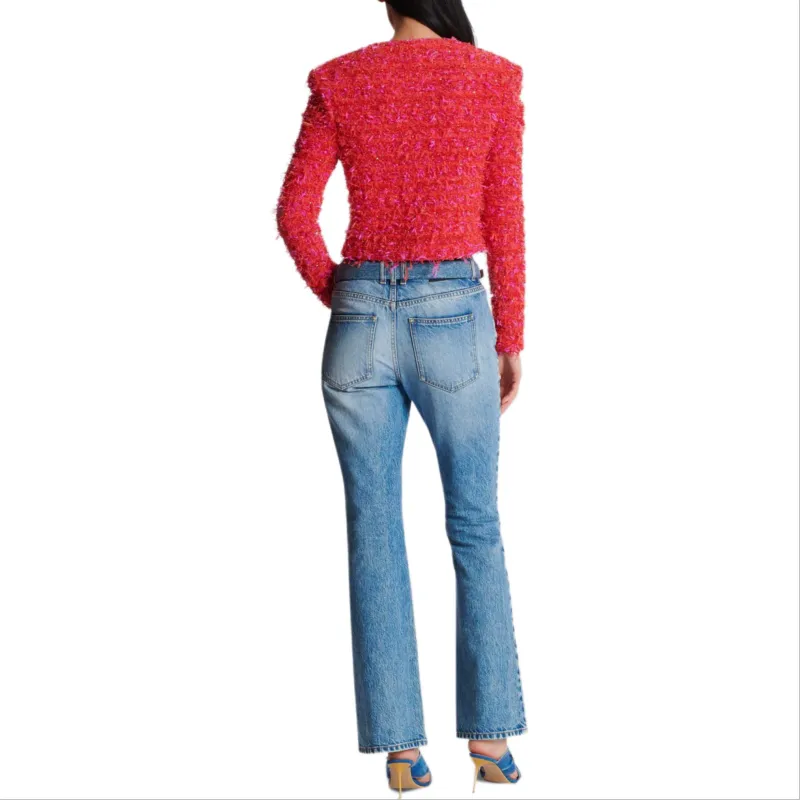 BALMAIN Cropped Tweed Jacket-3