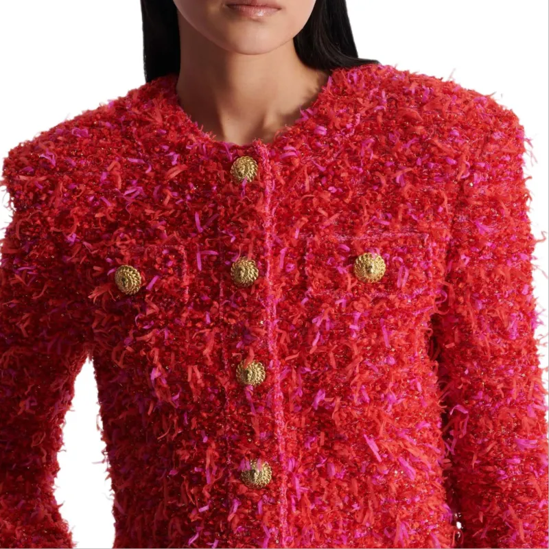 BALMAIN Cropped Tweed Jacket-6