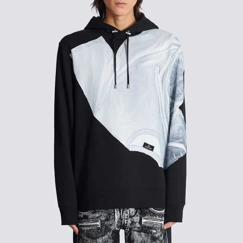 BALMAIN T shirt Print Hoodie-3