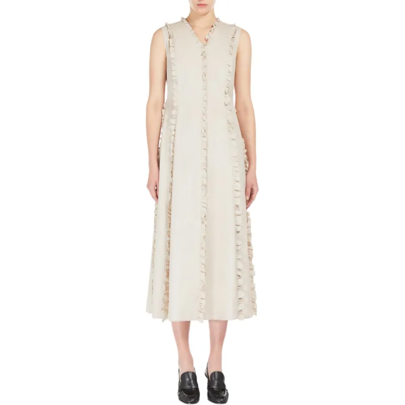 'S MAX MARA Milena Collection Sleeveless Dress Women's Beige-2