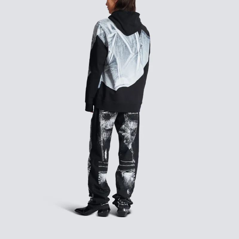 BALMAIN T shirt Print Hoodie-4