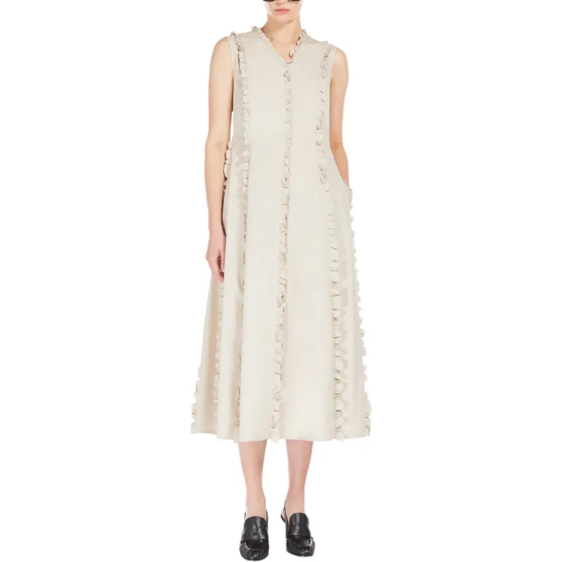 'S MAX MARA Milena Collection Sleeveless Dress Women's Beige-1