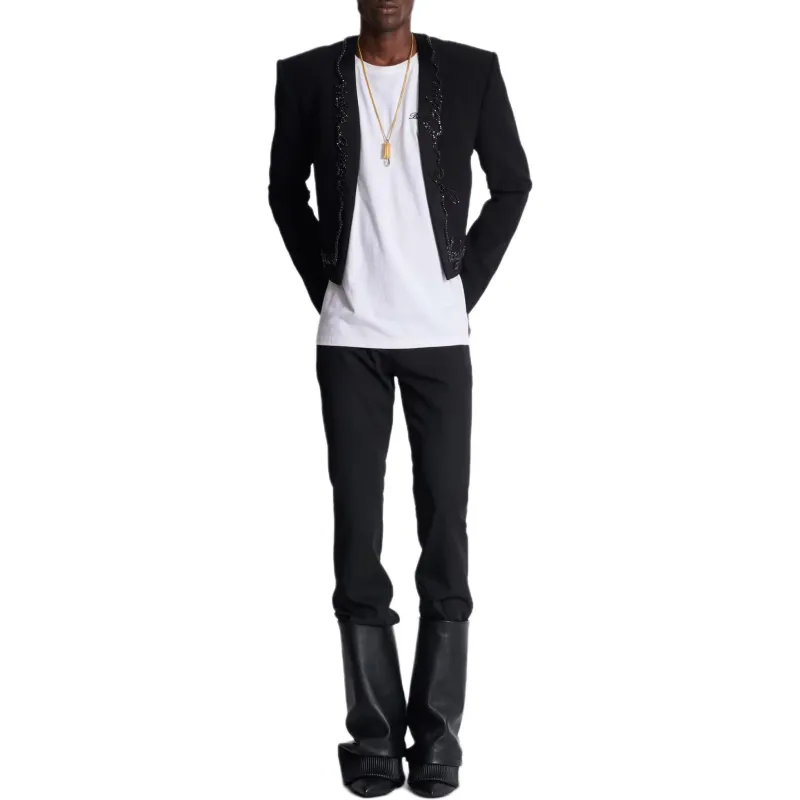 BALMAIN Cropped Crepe Blazer-2