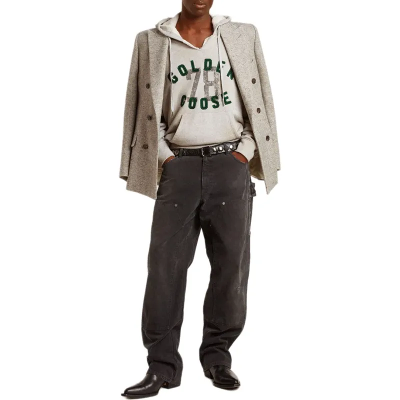 Golden Goose Logo Embroidered Drawstring Hoodie-3