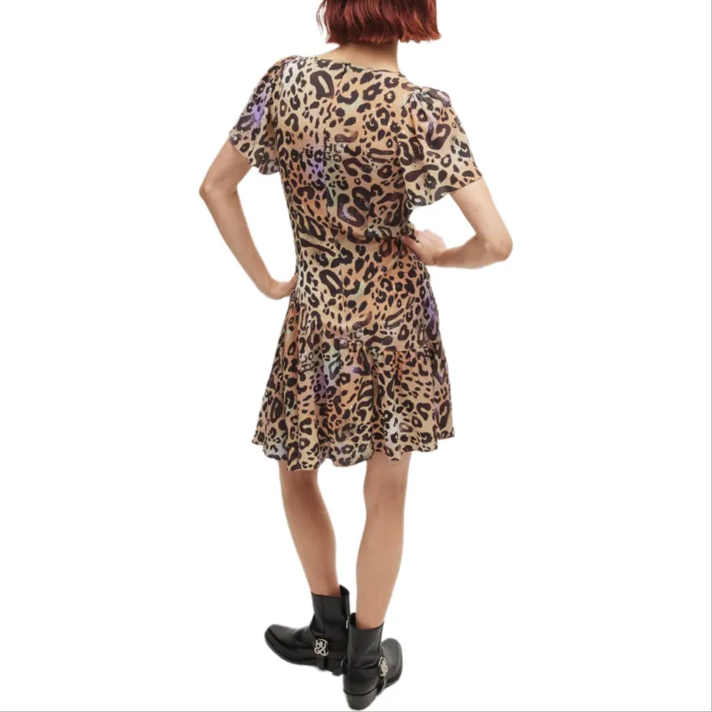 HUGO BOSS FW24 Short-Sleeved Dresses Women's Brown-2